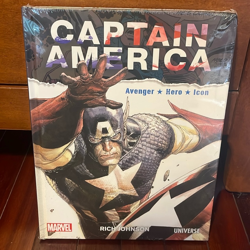 NWT Captain America: Avenger, Hero, Icon by Rich Johnson Hardcover Book